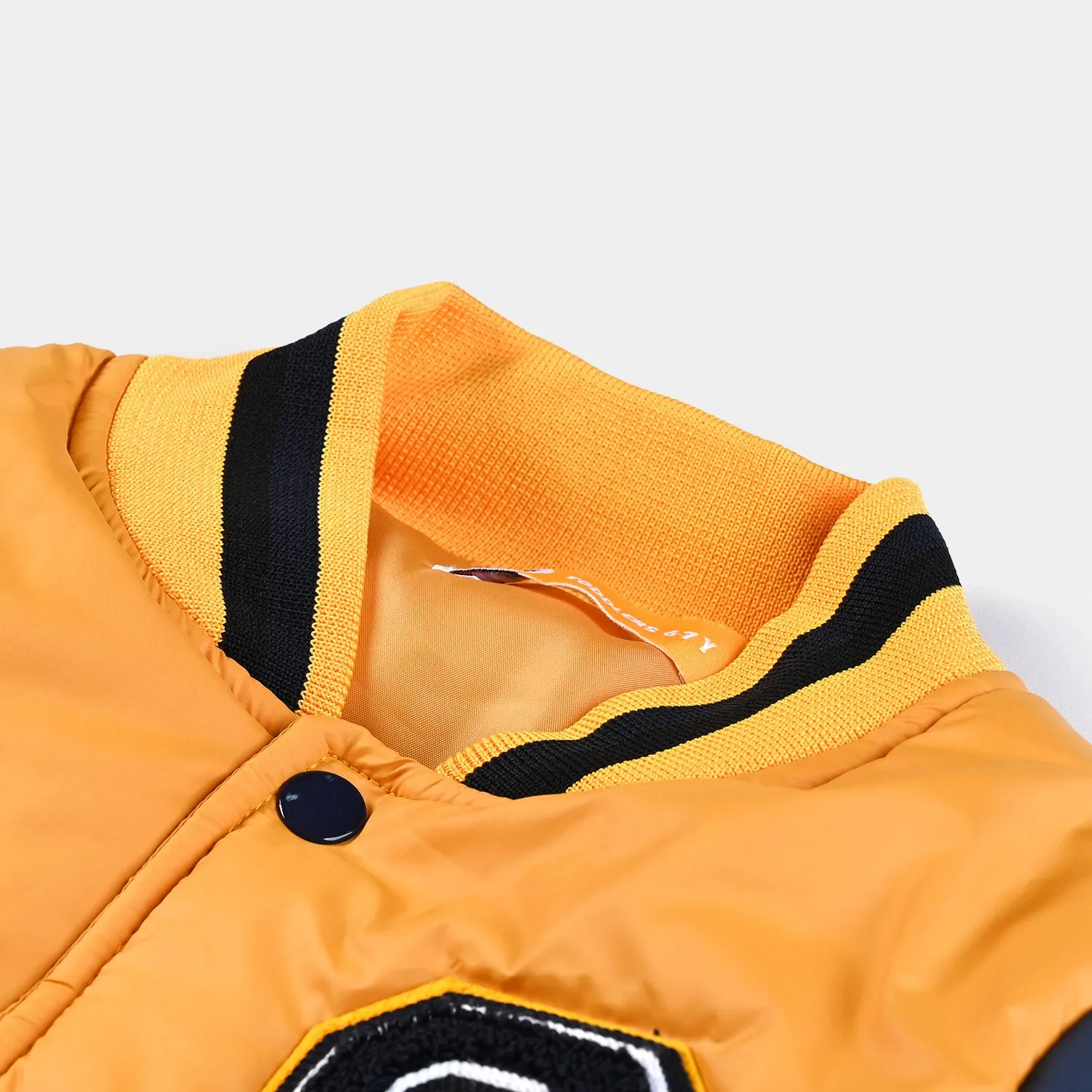 Boys Taffeta Quilted Jacket Base Bell Crew- Yellow