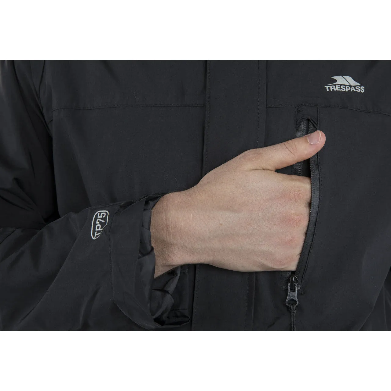 Corvo Mens Unpadded Waterproof Jacket in Black