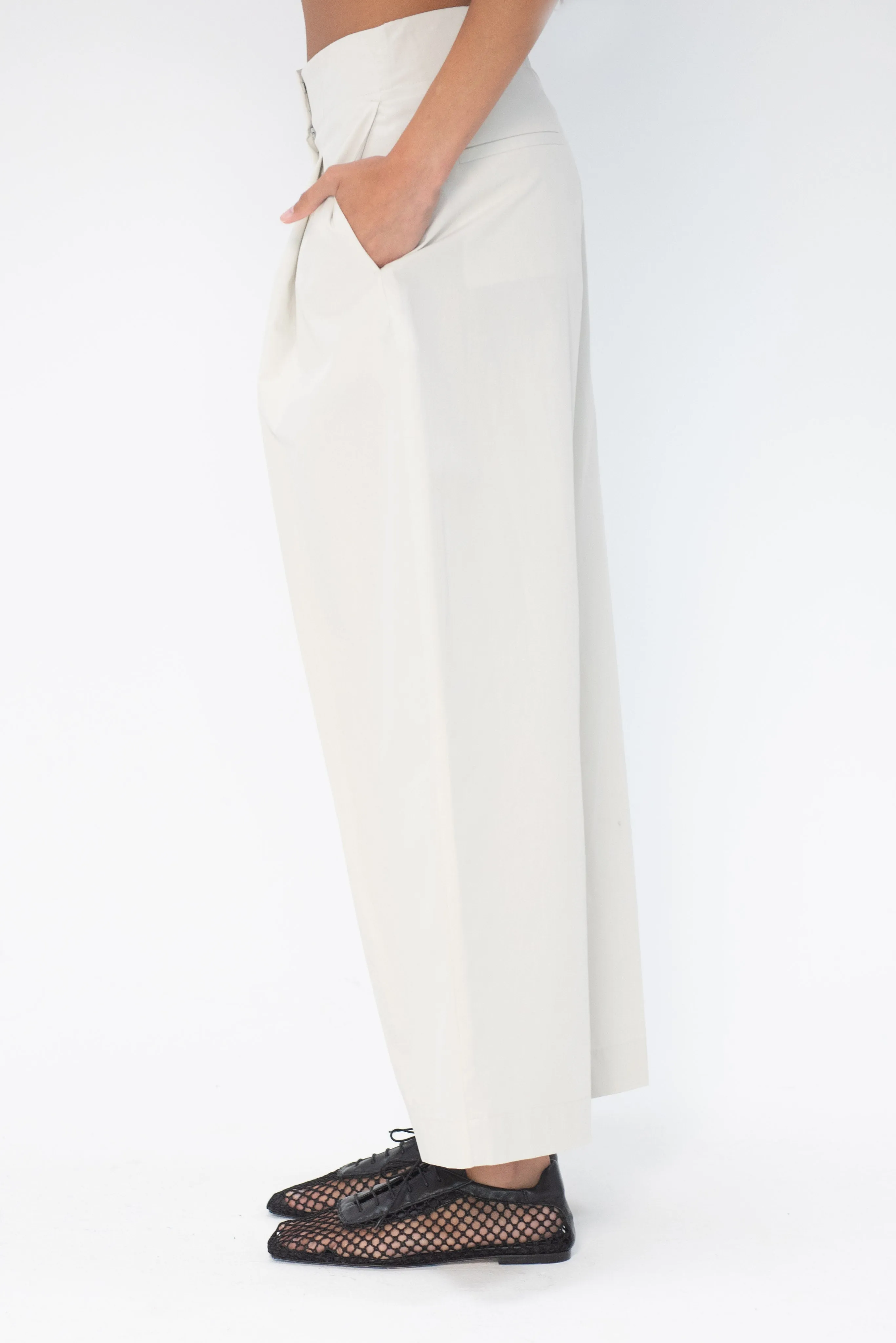 Dordoni Volume Pleats Pants, Ice