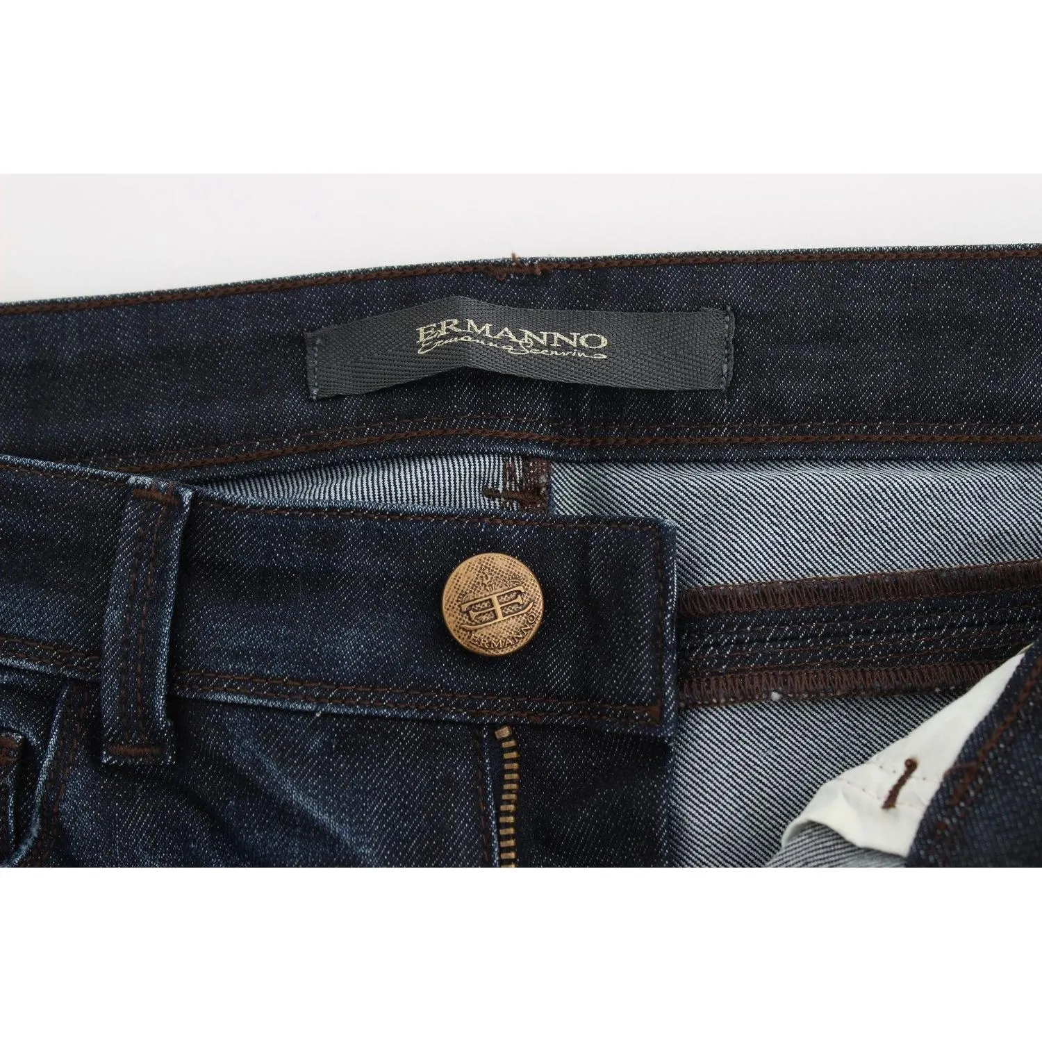 Ermanno Scervino Chic Dark Blue Skinny Jeans