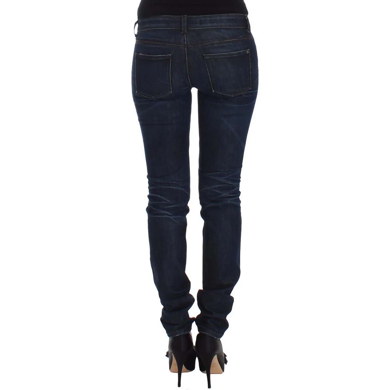 Ermanno Scervino Chic Dark Blue Skinny Jeans