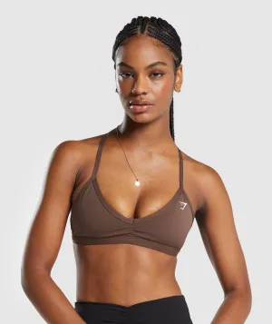 Gymshark Minimal Sports Bra - Penny Brown