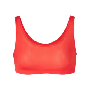 JELLY SHEER SCOOP NECK BRALETTE | POPPY