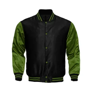 Kids Satin Jacket Black/Green