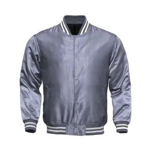 Women Satin Jacket All Grey